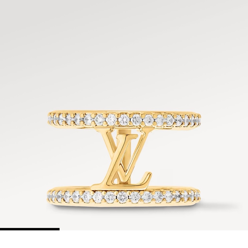 Louis Vuitton Gold and Silver Designer Ring